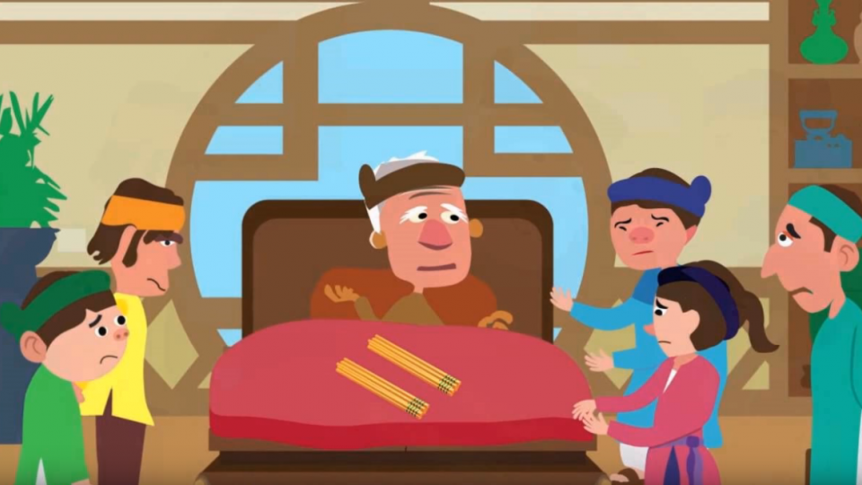 Kể chuyện cổ tích:  Cha mẹ nuôi con bể hồ lai láng, con nuôi cha mẹ kể tháng kể ngày 