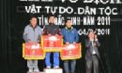 Bế mạc Giải vô địch vật tự do, vật dân tộc tỉnh năm 2011