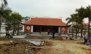 Trên công trường xây dựng Khu lưu niệm cố Tổng Bí thư Nguyễn Văn Cừ