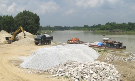 Yên Phong quy hoạch điểm tập kết cát sỏi