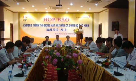 Họp báo “Thi giọng hát hay Dân ca Quan họ Bắc Ninh năm 2012-2013”
