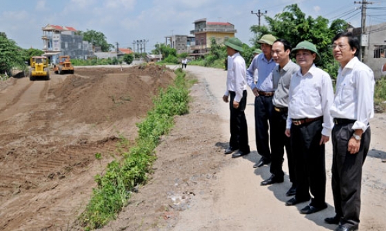 Triển khai bảo vệ thi công Tỉnh lộ 281 đoạn xã Phú Hòa (Lương Tài)