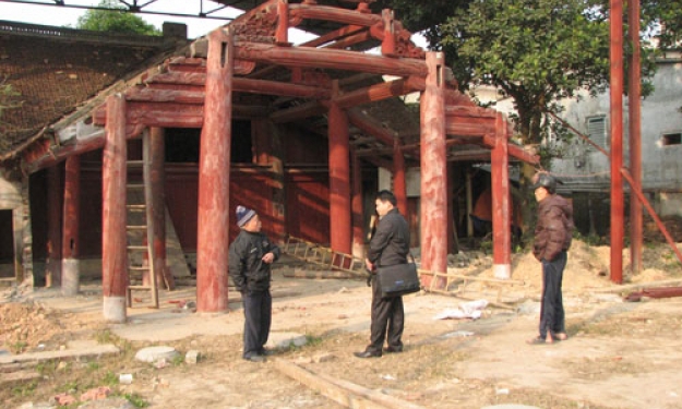 Tiếp tục tu bổ, tôn tạo di tích đình Dương Lôi