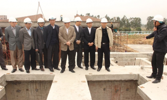 Lãnh đạo tỉnh kiểm tra tiến độ xây dựng nhà máy nước mặt thành phố Bắc Ninh