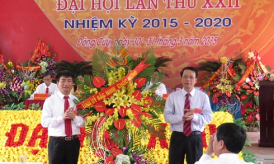 Đảng bộ xã Đông Cứu Đại hội lần thứ XXII, nhiệm kỳ 2015-2020