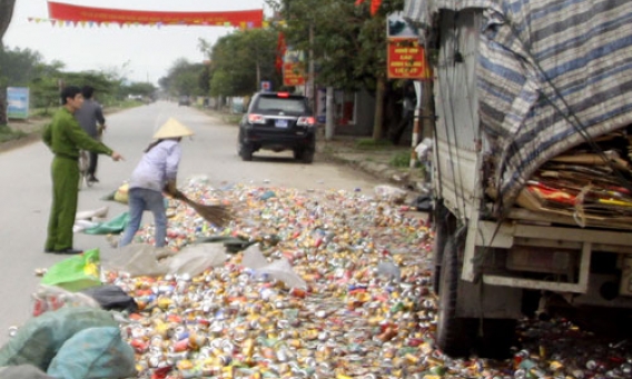 Lương Tài tập trung giải tỏa vi phạm hành lang ATGT