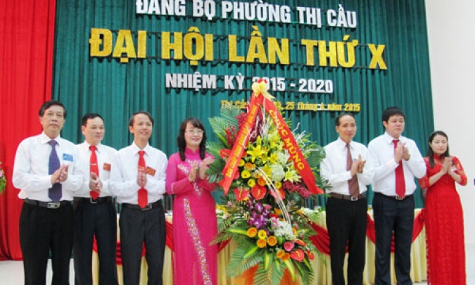 Đại hội Đảng bộ phường Thị Cầu lần thứ X, nhiệm kỳ 2015-2020