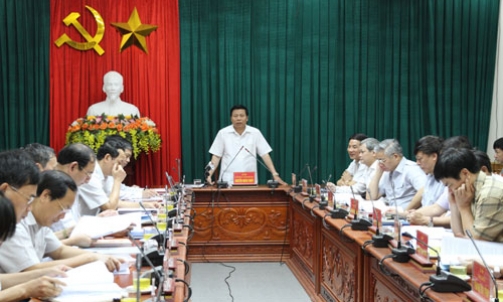 Bí thư Tỉnh ủy Nguyễn Nhân Chiến làm việc với Ban Thường vụ Thị ủy Từ Sơn