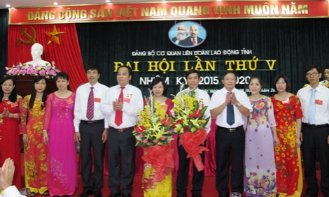Đảng bộ cơ quan Liên đoàn Lao động tỉnh Đại hội lần thứ V, nhiệm kỳ 2015-2020