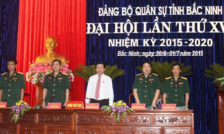 Ngày làm việc thứ nhất Đại hội Đảng bộ Quân sự tỉnh lần thứ XVI