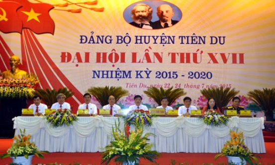 Ngày làm việc thứ nhất Đại hội Đảng bộ huyện Tiên Du nhiệm kỳ 2015- 2020