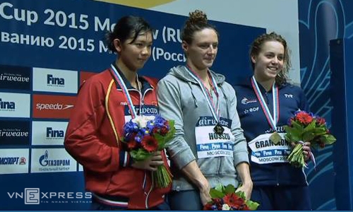 Ánh Viên giành HC bạc 400m hỗn hợp tại Cup thế giới 2015