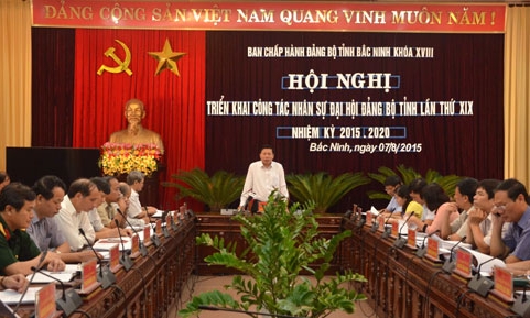 Triển khai công tác nhân sự Đại hội Đảng bộ tỉnh lần thứ XIX