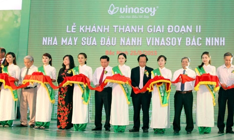Lãnh đạo tỉnh dự khánh thành giai đoạn 2 Nhà máy sữa đậu nành Vinasoy Bắc Ninh 