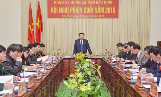 Đảng ủy Quân sự tỉnh họp phiên cuối năm 2015
