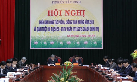 Triển khai công tác phòng, chống tham nhũng năm 2016 và quán triệt Chỉ thị số 50 của Bộ Chính trị