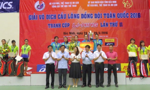Đoàn Bắc Ninh giành HCĐ đồng đội tại giải Vô địch Cầu lông đồng đội toàn quốc 2016