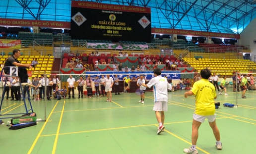 Giải cầu lông Công đoàn viên chức tỉnh 2016