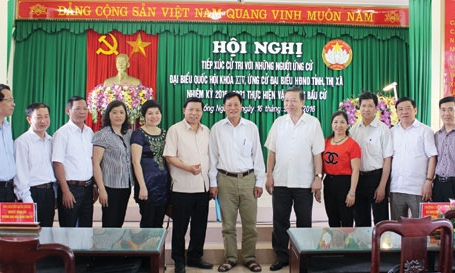 Ứng cử viên đại biểu Quốc hội khóa XIV và đại biểu HĐND các cấp nhiệm kỳ 2016-2021 tiếp xúc cử tri