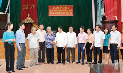 Ứng cử viên đại biểu Quốc hội khóa XIV và đại biểu HĐND các cấp nhiệm kỳ 2016-2021 tiếp xúc cử tri
