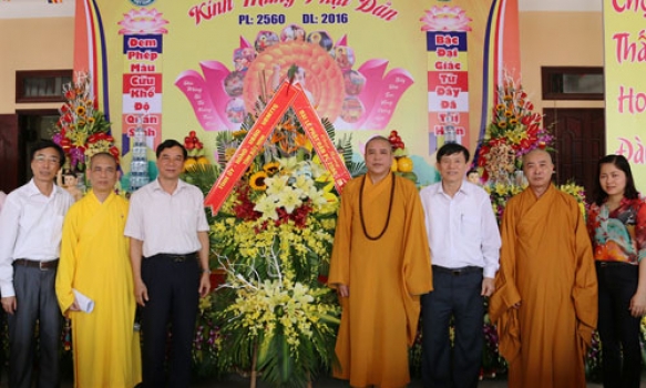 Lãnh đạo tỉnh thăm, chúc mừng Ban Trị sự Giáo hội Phật giáo tỉnh nhân Đại lễ Phật đản 