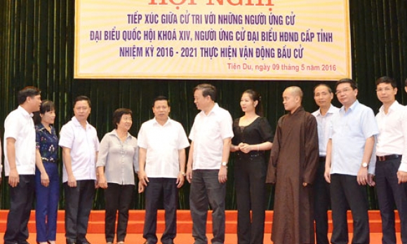 Ứng cử viên đại biểu Quốc hội khóa XIV và đại biểu HĐND các cấp nhiệm kỳ 2016-2021 tiếp xúc cử tri 