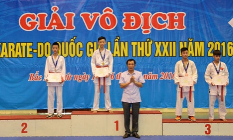 Bắc Ninh giành 8 huy chương tại giải vô địch trẻ Karatedo Quốc gia lần thứ XXII, năm 2016