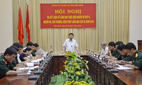 Đảng ủy Quân sự tỉnh: Ra kết luận về nhiệm vụ, chủ trương, biện pháp lãnh đạo quý III năm 2016