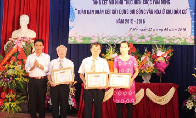 Tổng kết mô hình điểm thực hiện cuộc vận động “Toàn dân đoàn kết xây dựng đời sống văn hóa ở khu dân cư”