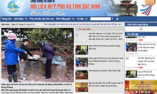 Chính thức ra mắt Website  Hội LHPN tỉnh Bắc Ninh