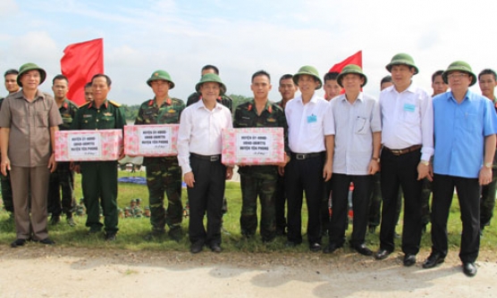 Yên Phong diễn tập phòng, chống thiên tai và tìm kiếm cứu nạn