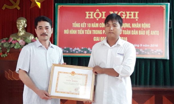 Thị trấn Chờ tổng kết 10 năm phong trào toàn dân bảo vệ An ninh Tổ quốc