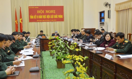Hội nghị trực tuyến toàn quốc tổng kết 10 năm thực hiện Luật Quốc phòng