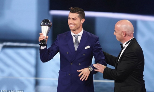 C.Ronaldo giành giải Cầu thủ hay nhất FIFA năm 2016