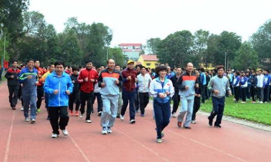 Trường Đại  học TDTT Bắc Ninh hưởng ứng ngày chạy Olympic vì sức khỏe toàn dân 