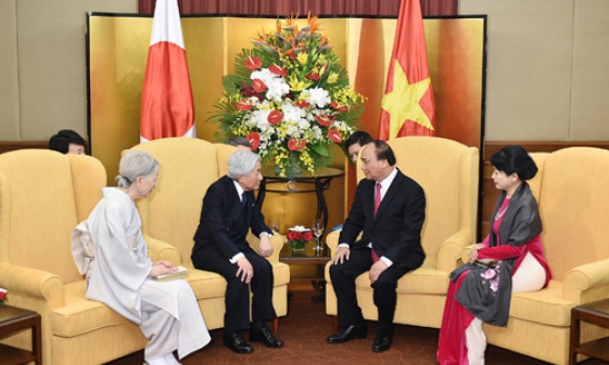 Thủ tướng Nguyễn Xuân Phúc hội kiến Nhà vua và Hoàng hậu Nhật Bản