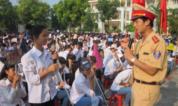 Đẩy mạnh tuyên truyền văn hóa giao thông trong thanh, thiếu nhi