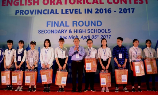 27 thí sinh dự thi hùng biện Tiếng Anh cấp tỉnh năm 2017