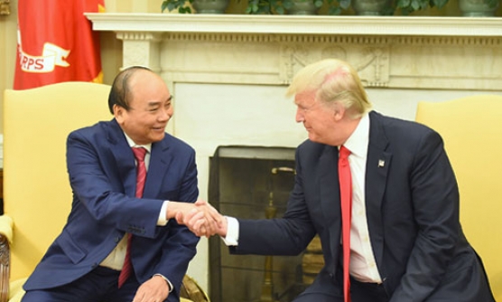 Thủ tướng Nguyễn Xuân Phúc hội đàm với Tổng thống Donald Trump