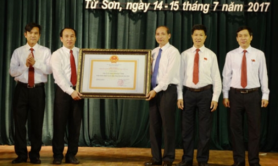 Thị xã Từ Sơn đón nhận Bằng công nhận hoàn thành nhiệm vụ xây dựng Nông thôn mới