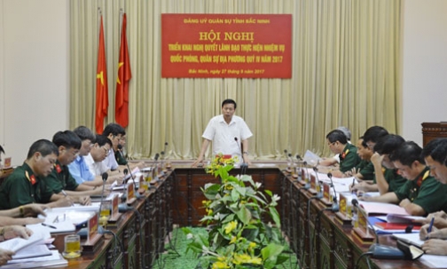 Tập trung lãnh đạo thực hiện thắng lợi nhiệm vụ diễn tập khu vực phòng thủ tỉnh năm 2017