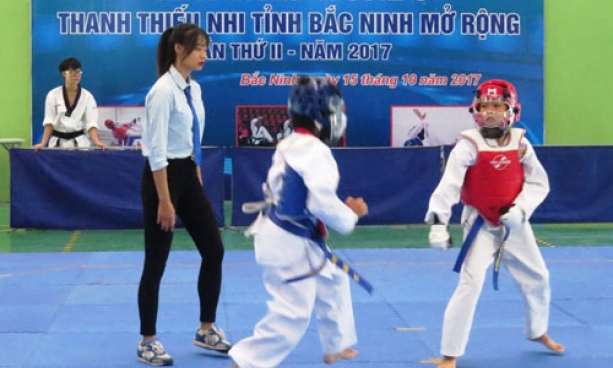 Hơn 150 VĐV dự giải Taekwondo thanh thiếu nhi tỉnh lần thứ II