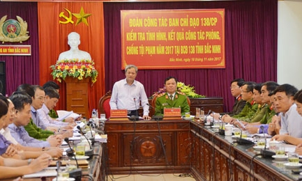 Đoàn công tác Ban Chỉ đạo 138/CP làm việc tại tỉnh Bắc Ninh