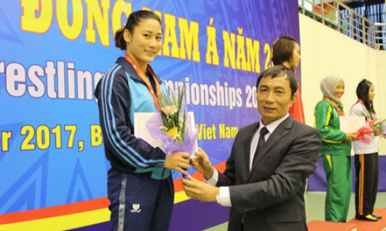 VĐV Bắc Ninh giành 5 huy chương tại giải Vô địch vật Đông Nam Á năm 2017