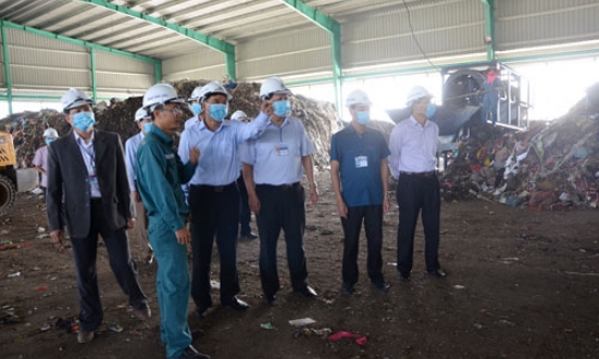 Lãnh đạo tỉnh kiểm tra Nhà máy xử lý chất thải rắn sinh hoạt Gia Bình