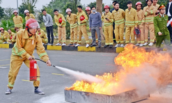 Hội thao kỹ thuật nghiệp vụ phòng cháy, chữa cháy và cứu nạn, cứu hộ tại VSIP Bắc Ninh