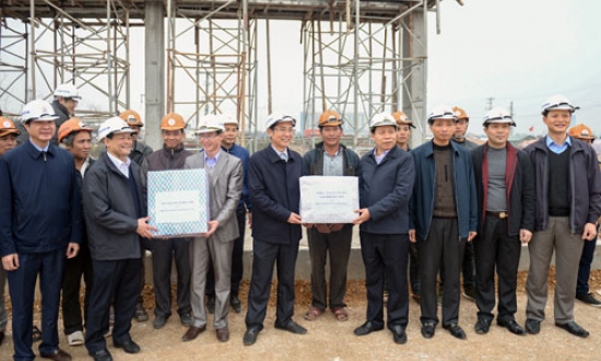 Lãnh đạo tỉnh động viên các đơn vị thi công nút giao QL1-QL38