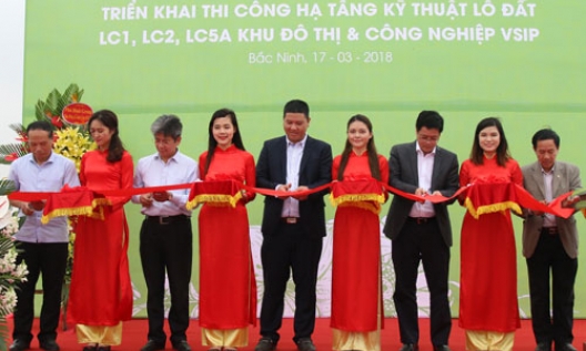 Triển khai thi công hạ tầng kỹ thuật dự án Sing Garden tại khu đô thị và công nghiệp VSIP