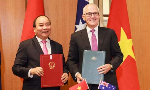 Thủ tướng Việt Nam - Australia ký tuyên bố đối tác chiến lược lịch sử