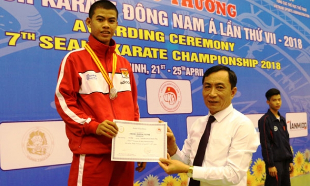VĐV Bắc Ninh giành 7 huy chương tại giải Vô địch Karate Đông Nam Á, lần thứ VII, năm 2018
